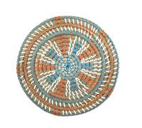 Handwoven Boho Wall Basket Decor, Natural Grass Woven Wall Hanging for Farmhouse & Bohemian Home, Decorative Round Basket Wall Art for Living Room Bedroom Kitchen(C-25cm Diameter)