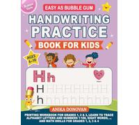 Handwriting Practice Book for Kids Ages 6 -10 years (Bubble Gum)