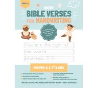 Handwriting Practice Book for Kids (Short Bible Verses): Penmanship and Writing Workbook for Pre-K, Kindergarten, 1st, and 2nd Grade: Learn by Tracing ... for Kids; Homeschool Handwriting Practice