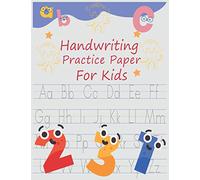 Handwriting Practice Paper For Kids: 200 Blank Writing Pages (cursive writing book/writing tracing notebook/Workbook Dotted Lined for kids)