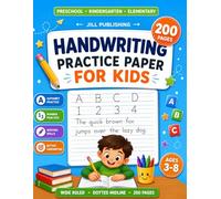 Handwriting Practice Paper for Kids: 200 Pages of Dotted Line Writing Notebook | Wide Ruled Handwriting Workbook for Preschool, Kindergarten & ... with Wide Lines & Midline | 8.5 x 11 Inches