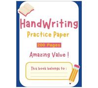 Handwriting Practice Paper for Kids: Bumper 200-Page Dotted Line Notebook (blue) (Handwriting Practice Paper Notebook / Blank Handwriting Practice ... Handwriting Practice: Write, Learn, Improve!”