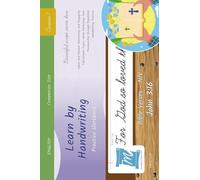 Handwriting Practice Workbook - Bible Verses - John 3: 16 - NIV - Cursive, Level 1: Learn by Handwriting . Adults and Children - Companion Size - BVJC1LES1