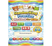 Handwriting Practice Workbook for Kids: A-Z , 0-9 , Tracing Fun, Shapes & Lines