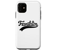 Handwritten Black Translator Design with Vintage Underline Carcasa para iPhone 11