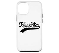 Handwritten Black Translator Design with Vintage Underline Carcasa para iPhone 12/12 Pro