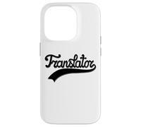 Handwritten Black Translator Design with Vintage Underline Carcasa para iPhone 14 Pro