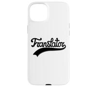 Handwritten Black Translator Design with Vintage Underline Carcasa para iPhone 15 Plus