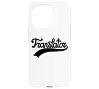 Handwritten Black Translator Design with Vintage Underline Carcasa para iPhone 15 Pro
