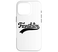 Handwritten Black Translator Design with Vintage Underline Carcasa para iPhone 16 Pro