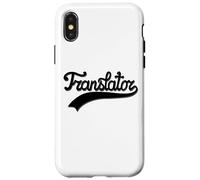 Handwritten Black Translator Design with Vintage Underline Carcasa para iPhone X/XS