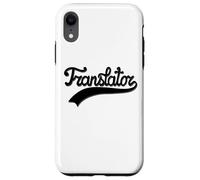 Handwritten Black Translator Design with Vintage Underline Carcasa para iPhone XR