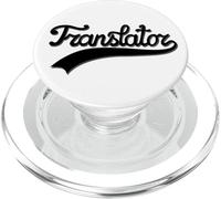Handwritten Black Translator Design with Vintage Underline PopSockets PopGrip para MagSafe