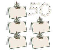 Handwritten Name Cards | Christmas Tree Card Table Place Cards Festives | Place Cards 50Pcs 16x12cm Holiday Seating Name Cards Set For Wedding Winter New Year Buffet Banquet Gathering Bridal Showers