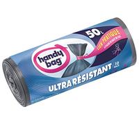 Handy bag - Basura bolsas ultra resistente con asas 50 l/68 x 80 cm / 10 bolsas