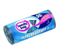 Handy bag - Basura bolsas ultra resistente con asas 50 l/68 x 80 cm / 2 paquetes de 10 bolsas e