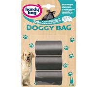 Handy Bag Bolsas Caca Perro, Extra Resistentes, No Gotean, Asas, 100% Materiales Reciclados, 36 Bolsas, Mascotas