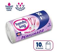 Handy Bag Bolsas de Basura 10 L Baño, Extra Resistentes, Perfumadas, 15 Bolsas