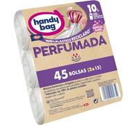 Handy Bag Bolsas de Basura 10L Baño , Extra Resistentes, Perfumadas, 45 Bolsas
