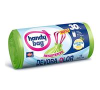 Handy Bag Bolsas de Basura 30L, Extra Resistentes, Elimina Olores, 15 Bolsas