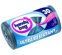 Handy bag - Bolsas de basura con asas deslizantes y ultra durable lazos 30 l 50 x 70 cm