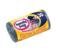 Handy bag - Bolsas de basura con el desplazamiento de asas 30 l elástico lazos 53 x 63 cm / 15 x pack de 2