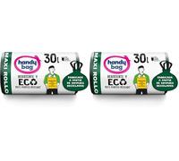 Handy Bag Bolsas de Basura Resistente y Eco, Maxi Rollo, 30L, 20 Bolsas, 100% Reciclado. (Paquete de 2)