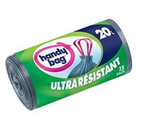 Handy Bag Rollo de 15Â.Bolsas de Basura 20Â.L, 45Â.X 50Â.Cm, Gris Oscuro, Opaco