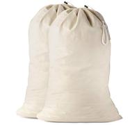 Handy Laundry Bolsa de lavandería de algodón, la bolsa de lavandería lavable extra resistente con cordón es un gran saco de almacenamiento de tela para saco de dormir, forro de cesta de lino, forro de