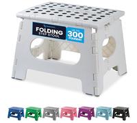 Handy Laundry Taburete Plegable, el Taburete Ligero, lo Suficientemente Resistente como para soportar a Adultos y lo Suficientemente Seguro para niños, se Abre fácilmente con un Solo Giro, para