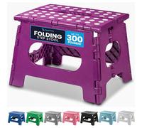 Handy Laundry Taburete plegable y ligero, lo suficientemente resistente como para soportar a adultos y lo suficientemente seguro para niños, se abre fácilmente con un solo giro, ideal para cocina