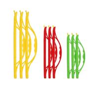 Handy Plastic Bag Sealer Stick, Portable Sealing Clips with Handle, Reusable Bag Clips, Pack of 9, Keep Your Food Fresh and Organized, 3(S)+3(M)+3(L)