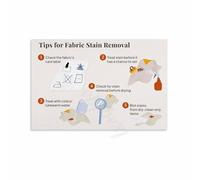 Handy Stain Removal Guide Chart Laundry Room Canvas Wall-Art Poster Utility Room Decor(Unframed,12x18inch(30x45cm))