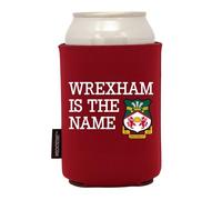 Handy Stamps Wrexham AFC - Enfriador de latas oficial del Reino Unido, funda aislante de espuma roja, tamaño estándar de 330 ml con escudo del club, mercancía para aficionados al fútbol