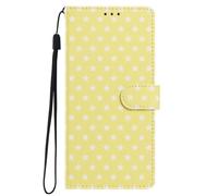 Handyhülle für Motorola Moto G35, hülle klapphülle Premium PU Leder Magnet Schutzhülle Sternmuster Handytasche Kartenfach Standfunktion Tasche für Motorola Moto G35,gelb