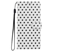 Handyhülle für Motorola Moto G35, hülle klapphülle Premium PU Leder Magnet Schutzhülle Sternmuster Handytasche Kartenfach Standfunktion Tasche für Motorola Moto G35,weiß