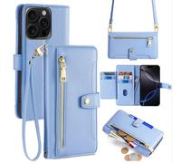 Handykette Funda para Móvil Con Banda Polipiel Bandolera IPHONE 16 Pro Max Claro