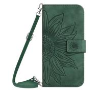 Handykette Lederhülle für Xiaomi Redmi Note 14 Pro 4G Sonnenblume Flip Hülle Wallet Case Handyhülle PU Leder Tasche Cover Kartensteckplätzen Schutzhülle für Xiaomi Redmi Note 14 Pro 4G Handy Hüllen