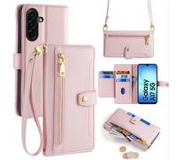 Handykette para Samsung Galaxy A17 Con Banda Superficie Tarjetas Bandolera Rosa
