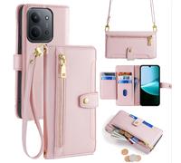 Handykette para Xiaomi Redmi 15C Funda Móvil Superficie Tarjetas Bandolera Rosa