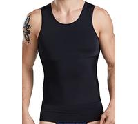 HANERDUN Camisa de Compresión sin Mangas de Los Hombres Body Shaper Chaleco Reductor Adelgazantes Tops de Tanques de Fitness