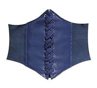 HANERDUN Cinturones Ancho para Mujer Cintura Elástica Ancha Correa de Piel con Cordones Corsé Cinturón retro Cinch Cuatro Tamaños