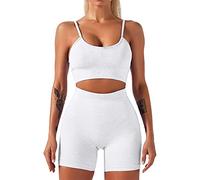 HANERDUN Conjunto Deportiva para Mujer 2 Piezas para Mujer Pantalones De Yoga Súper Elásticos Leggings de Cintura Alta con Sujetador Deportivo