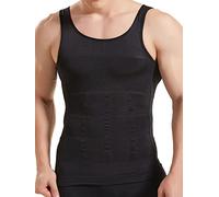 HANERDUN Gynecomastia Pecho Binder Hombres Fajas Control de la Panza Que Camisa de la Ropa Interior Camiseta de Tirantes Compresión Elástica Ves