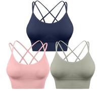 HANERDUN Sujetador Deportivo para Mujer Cómodos Tirantes Finos con Almohadillas Extraíbles para Yoga, Gimnasio Correr