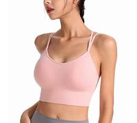 HANERDUN Sujetador Deportivo para Mujer Cómodos Tirantes Finos con Almohadillas Extraíbles para Yoga, Gimnasio Correr