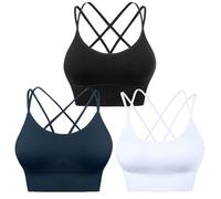 HANERDUN Sujetador Deportivo para Mujer Cómodos Tirantes Finos con Almohadillas Extraíbles para Yoga, Gimnasio Correr