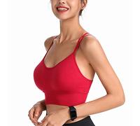 HANERDUN Sujetador Deportivo para Mujer Cómodos Tirantes Finos con Almohadillas Extraíbles para Yoga, Gimnasio Correr