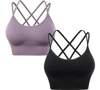 HANERDUN Sujetador Deportivo para Mujer Cómodos Tirantes Finos con Almohadillas Extraíbles para Yoga, Gimnasio Correr