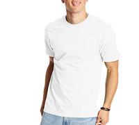 Hanes 5180 Beefy T Adult Short-Sleeve T-Shirt Size Medium, White